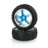 06010A | HSP 2.3" Front Tyres On Blue Chrome Rims - Wheels 2Pcs