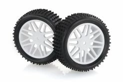 06010C | HSP 2.3" Front Buggy Tyres On White Rims - Wheels 2Pcs