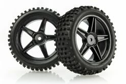 06010 | HSP 2.3" Front Buggy Tyres On Black Rims - Wheels 2Pcs