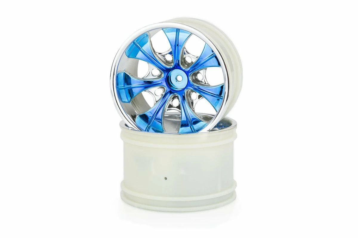 08008A | HSP 3.1" Blue Chrome Truck Rims 2Pcs 4 08008A | HSP 3.1" Blue Chrome Truck Rims 2Pcs - Image 2