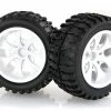08010C | HSP 2.8" Off Road Tyres On White Rims - Wheels 2Pcs