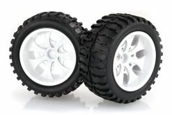 08010C | HSP 2.8" Off Road Tyres On White Rims - Wheels 2Pcs