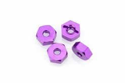 102042A | HSP Purple Aluminium 12mm Hexes 4Pcs