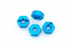 102042 | HSP Blue Aluminium 12mm Hexes 4Pcs