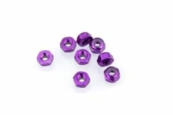 102048A | HSP 3mm Purple Aluminium Nyloc Nuts 8Pcs