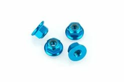 102049 | HSP 4mm Blue Aluminium Flanged Nyloc Nuts 4Pcs