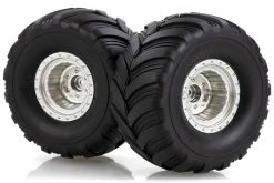 11215B | HSP 2.2" Crusher Off Road Tyres On Chrome Rims - Wheels 2Pcs