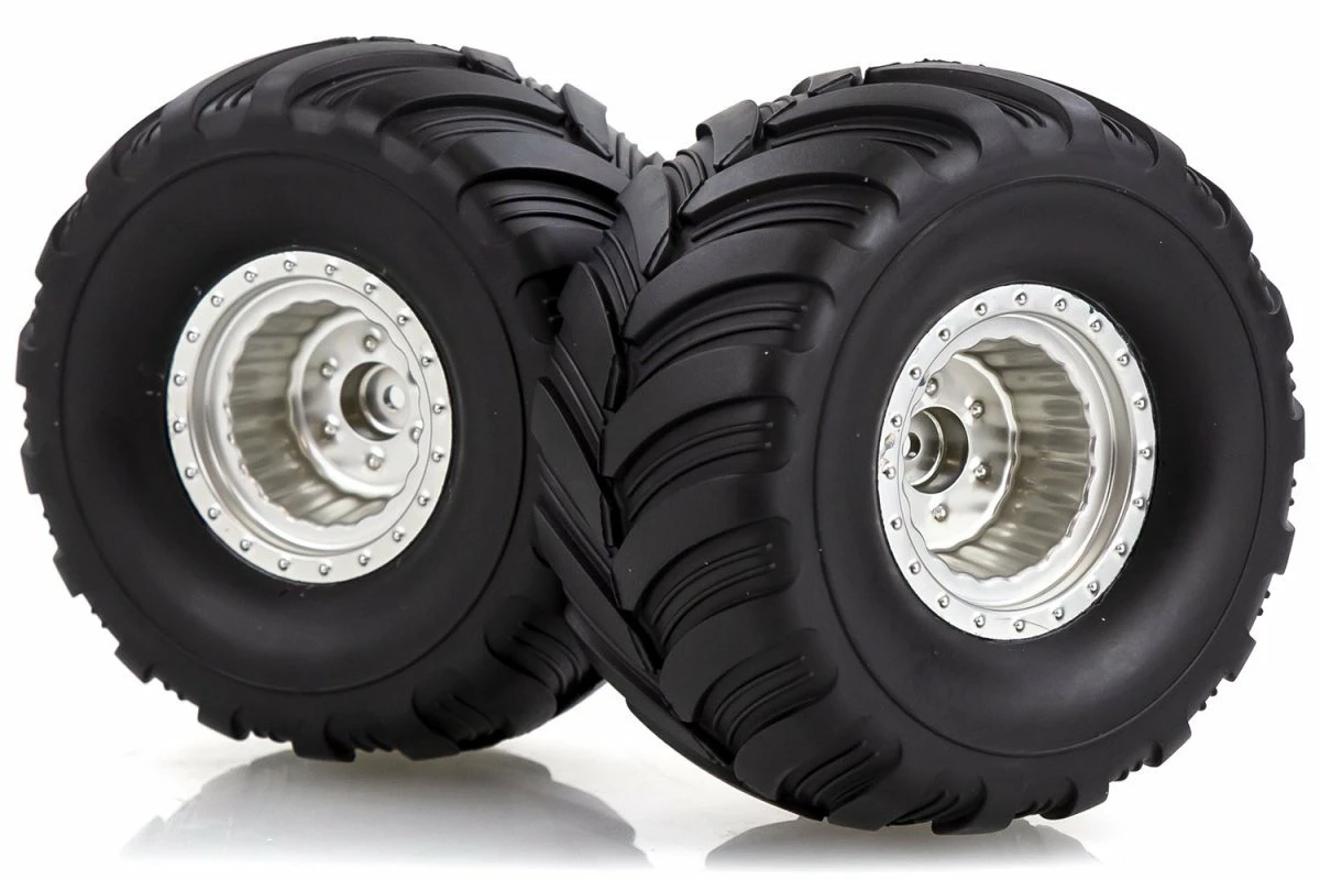 11215B | HSP 2.2" Crusher Off Road Tyres On Chrome Rims - Wheels 2Pcs 3 11215B | HSP 2.2" Crusher Off Road Tyres On Chrome Rims - Wheels 2Pcs