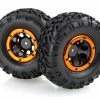 18072 | HSP 2.2" Soft Off Road Tyres On Black Rims - Beadlocked Wheels 2Pcs