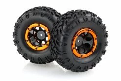 18072 | HSP 2.2" Soft Off Road Tyres On Black Rims - Beadlocked Wheels 2Pcs