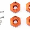 680016 | HSP Orange Aluminium 12mm Wheel Hexes 4Pcs W/ Pins -HSPoutlet store HSP 680016 00 1200x800 1