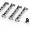 680031 | HSP RC4 Gunmetal Aluminium Chassis Braces W/ Screws