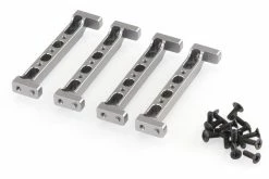 680031 | HSP RC4 Gunmetal Aluminium Chassis Braces W/ Screws
