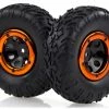 68023 | HSP 1.9" Kulak Soft Off Road Tyres On Black Rims - Beadlocked Wheels 2Pcs