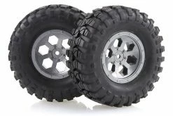 68138 | HSP 1.9" RC4 Soft Off Road Tyres On Grey Rims - Wheels 2Pcs