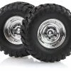 68166 | HSP 1.9" RC4 Soft Off Road Tyres On Chrome Rims - Wheels 2Pcs