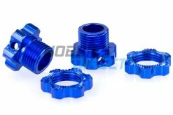 85711A | HSP Blue Aluminium 17mm Hex Adapters W/ Wheel Nuts 2Pcs