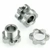 85711 | HSP Gunmetal Aluminium 17mm Hex Adapters W/ Wheel Nuts