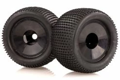88102 | HSP 3.3" Off Road Tyres On Black Rims - Truggy Wheels 2Pcs