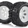 89105A | HSP 3.8" Off Road Tyres On White Rims - Wheels 2Pcs