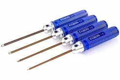 H295804 | HSP Blue Aluminium 1.5,2.0,2.5,3.0mm Ball Hex Driver Set 4Pcs