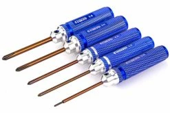 H295807 | HSP Blue Aluminium Phillips Head Screwdriver Set 5Pcs