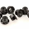 R86052 | HSP 4mm Black Aluminium Flanged Nyloc Serrated Nuts 8Pcs