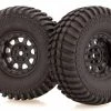 R86192 | HSP 2.1" Soft Off Road Tyres W/ Foam Inserts On Black 9-Spoke Rims 2Pcs